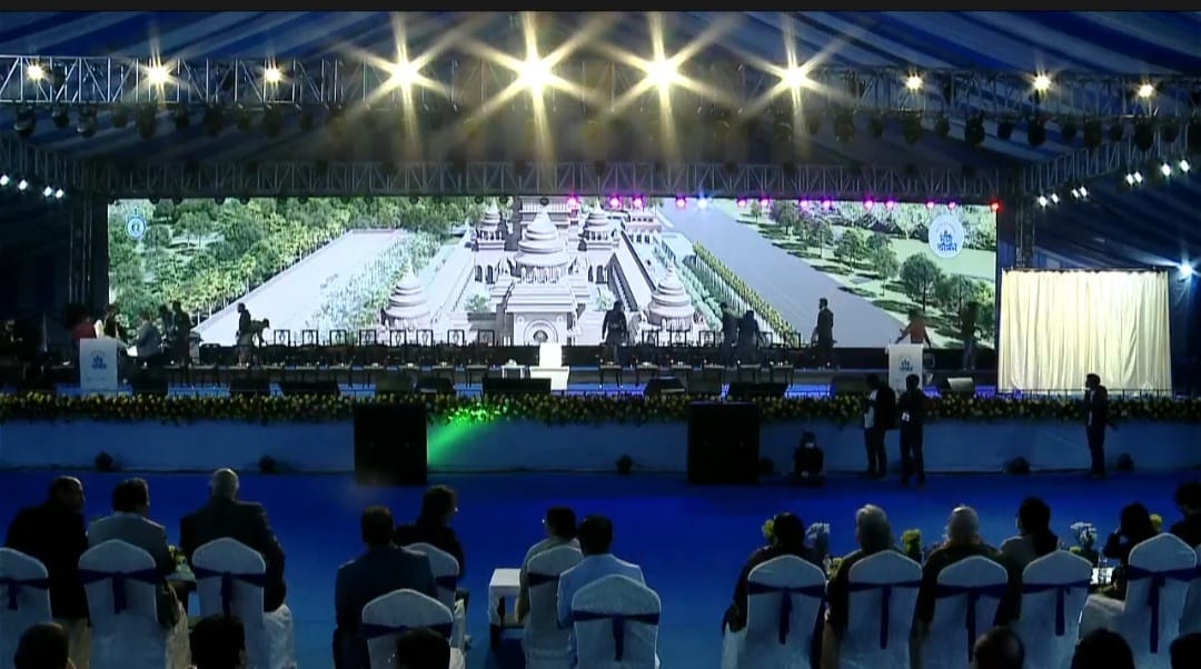 নিউ টাউনে ‘দুর্গাঙ্গন’-এর ভিত্তিপ্রস্তর স্থাপন করলেন মুখ্যমন্ত্রী, সারা বছর মা দুর্গার দর্শনের সুযোগ