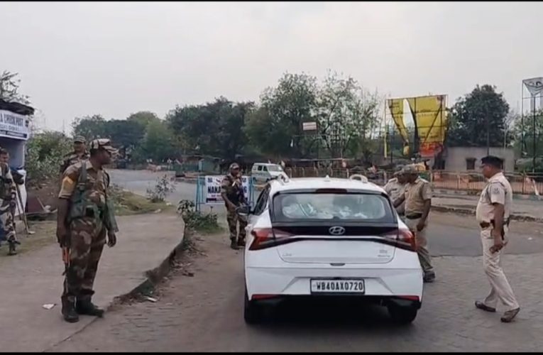 ভোটের মুখে দুর্গাপুরে বজ্রআঁটুনি, শহরের রাস্তায় কেন্দ্রীয় বাহিনী ও পুলিশের কড়া ‘নাকা’
